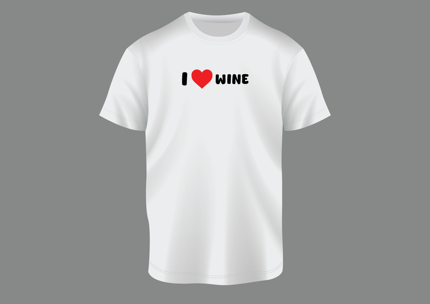 I love wine, women's shirt
