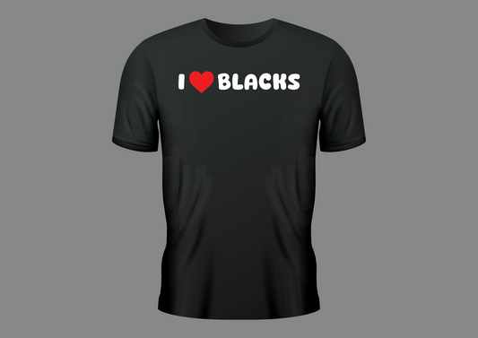 I love blacks, women's shirt